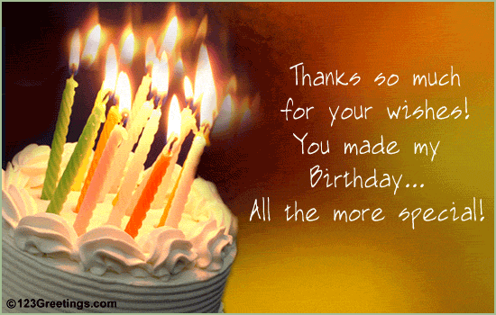 Thank you very much for making my Birthday Special Wishes Messages Quotes Images, Wallpapers, Photos, Pictures