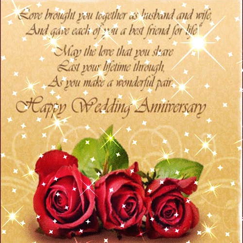 Happy Wedding Anniversary Greetings Cards Images Animated